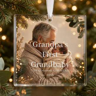 Großvaters erstes Enkelkind Glas-Ornament Ornament Aus Glas