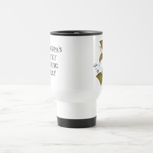 Großvaters glückliche Angeltour Reisebecher (Mittel)