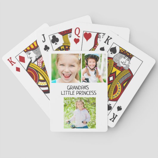 Großvaters kleine Prinzessin 3 Foto Großtochter Spielkarten (Rückseite)