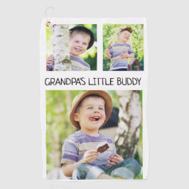 Großvaters Kleiner Buddy 3-Foto Großkind Golfhandtuch