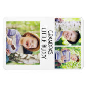 Großvaters kleiner Buddy 3-Foto-Großvater Magnet (Horizontal)