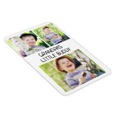 Großvaters kleiner Buddy 3-Foto-Großvater Magnet (Rechte Seite)