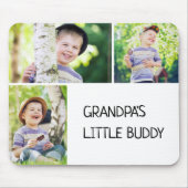 Großvaters kleiner Buddy-3-Foto-Kinderkrippe Mousepad (Vorne)