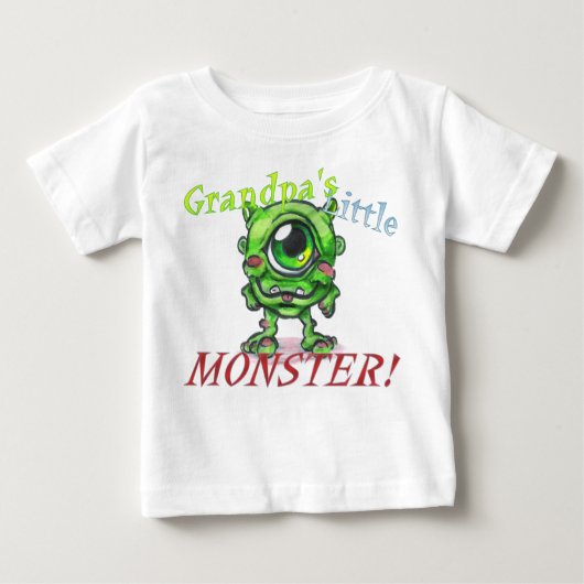 Großvaters kleines Monster-Baby-Shirt Baby T-shirt (Vorderseite)