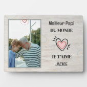 Großvaters personalisiertes Geschenk Großvater Fotoplatte (Vorderseite)