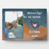 Großvaters personalisiertes Geschenk Großvater Fotoplatte (Vorderseite)