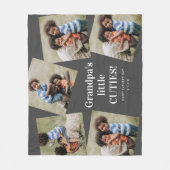 Großvaters Süssen Foto Collage Vatertag Fleecedecke (Vorderseite)