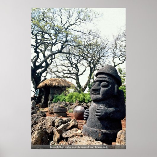 Großvaterstatuen schützen vor dem Bösen, Cheju-do Poster (Vorne)