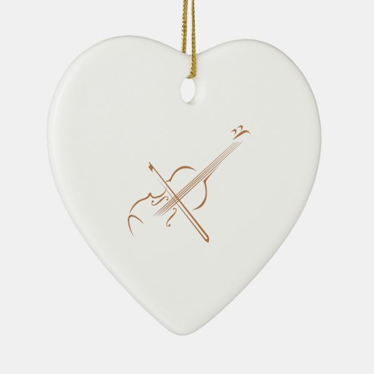 GROSSVIOLIN KERAMIK ORNAMENT (Rechts)