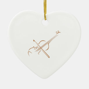 GROSSVIOLIN KERAMIK ORNAMENT
