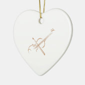 GROSSVIOLIN KERAMIK ORNAMENT (Links)