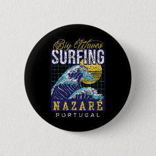 Großwellen-Surfing Nazaré Portugal Surfer Surf Button