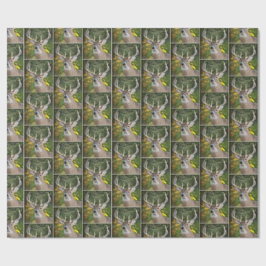 Großwild in Wäldern Geschenkpapier (Flach)