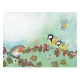 Großwildvögel, Roter Robin & Hawthorn Tischdecke
