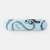Großzügig G Clef Personal Blue Skateboard (Horizontal)
