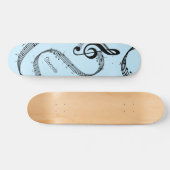Großzügig G Clef Personal Blue Skateboard (Horizontal)