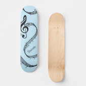 Großzügig G Clef Personal Blue Skateboard (Vorderseite)