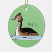 Großzügige Darstellung des Cartoon von Grauvögeln Keramik Ornament (Links)