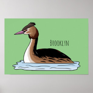 Großzügige Darstellung des Cartoon von Grauvögeln Poster