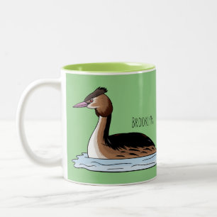 Großzügige Darstellung des Cartoon von Grauvögeln Zweifarbige Tasse