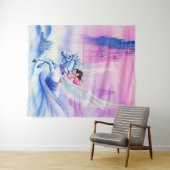 Großzügige Fantasie Prinzessin Unicorn-Tapisserie Wandteppich (Beispiel (Horizontal))