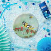 Großzügige Vogelarten und Rote Berries aus dem Haw Pappteller (Party)