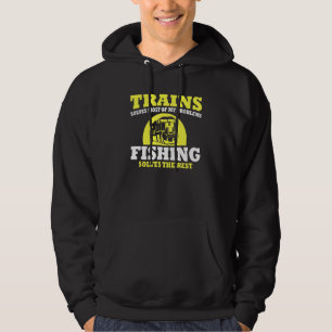 Großzügige Zugauslegung für Angler und Eisenbahn Hoodie