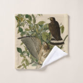 Großzügiger Hawk von Audubons Vögeln Amerikas Badhandtuch Set (Waschlappen)