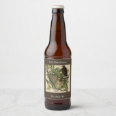 Großzügiger Hawk von Audubons Vögeln Amerikas Bierflaschenetikett (Vorderseite)