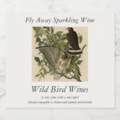 Großzügiger Hawk von Audubons Vögeln Amerikas Schaumweinetikett (Einzelnes Label)