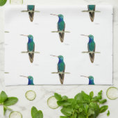 Großzügiger Hummingvogel auf einem Zweig Geschirrtuch (Gefaltet)