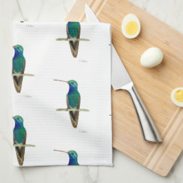 Großzügiger Hummingvogel auf einem Zweig Geschirrtuch