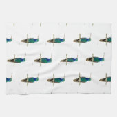 Großzügiger Hummingvogel auf einem Zweig Geschirrtuch (Horizontal)