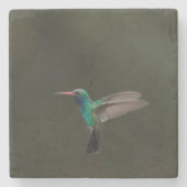 Großzügiger Kolibri Steinuntersetzer (Vorderseite)