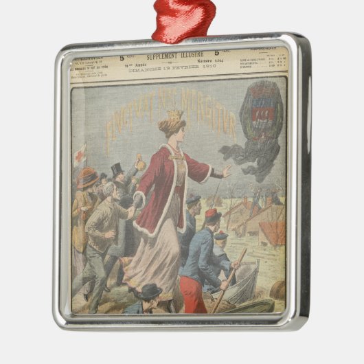 Großzügigkeit der Stadt von Paris und von Silbernes Ornament (Links)