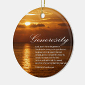 Großzügigkeitsgebet Keramik Ornament (Links)