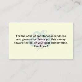 Großzügigkeitskarten mit Cartoon-Blume Visitenkarte