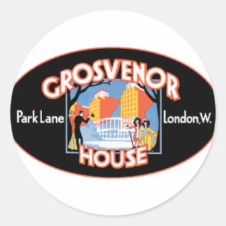 GrosvenorHouseLondon Runder Aufkleber