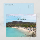 Grote Knip Strand Curaçao Postkarte (Vorne/Hinten)