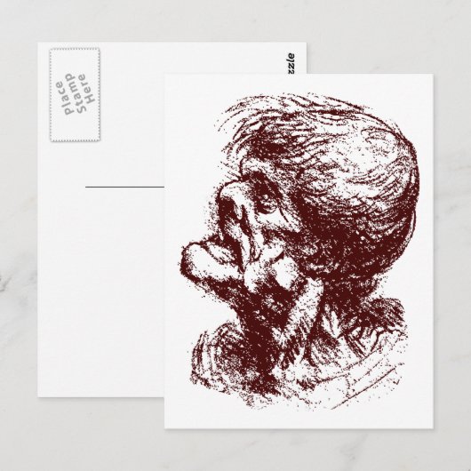 Groteske 2 postkarte (Vorne/Hinten)