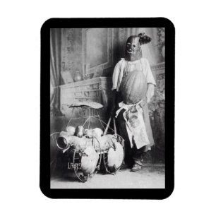 Groteske bizarre Halloween-Maske im Vintage-Stil Magnet