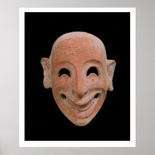 Groteske Maske aus Motya, 6. Jahrhundert v. Chr. ( Poster