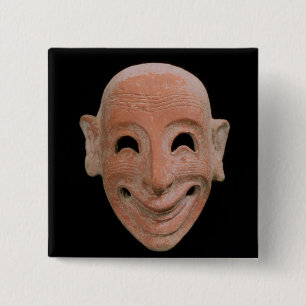 Groteske Maske, von Motya, 6. Jahrhundert BC Button