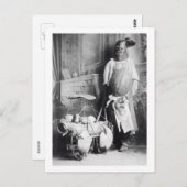 Grotesque Bizarre Beängstigend Halloween Maske Vin Postkarte (Vorne/Hinten)