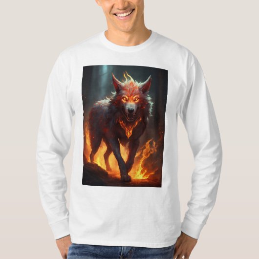 Grotesque Demonic Wolf T - Shirt Design" (Vorderseite)