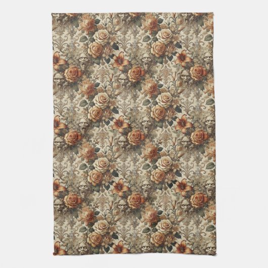 Grotesque Elegance - Gotisch Viktorianisch Geschirrtuch (Vertikal)