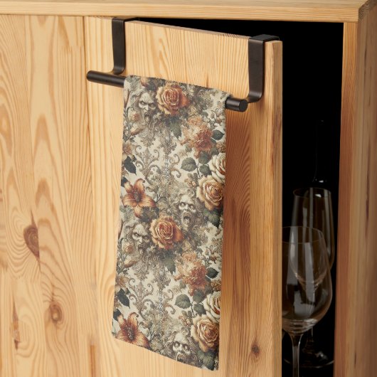 Grotesque Elegance - Gotisch Viktorianisch Geschirrtuch (Drittel gefaltet)