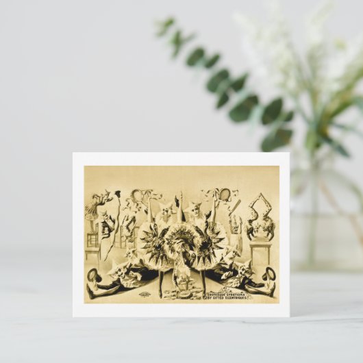 Grotesque Gyrations von begabten Eccentriques 1900 Postkarte (Stehend Vorderseite)