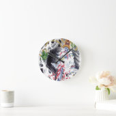 Grotesque Head & Sword Runde Wanduhr (Zuhause)