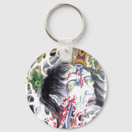 Grotesque Head & Sword Schlüsselanhänger